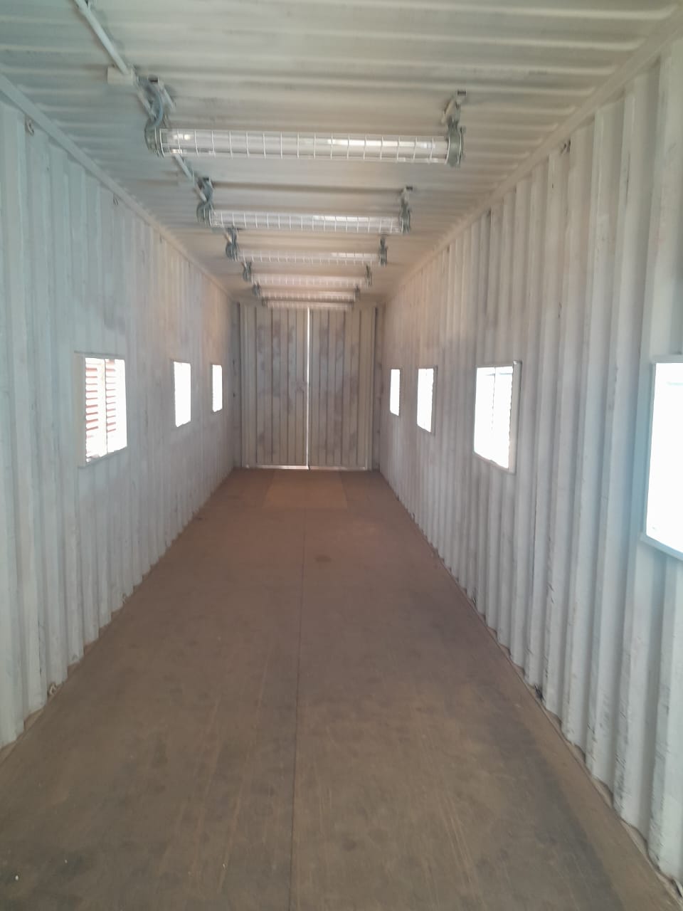 Container home in mountain setting